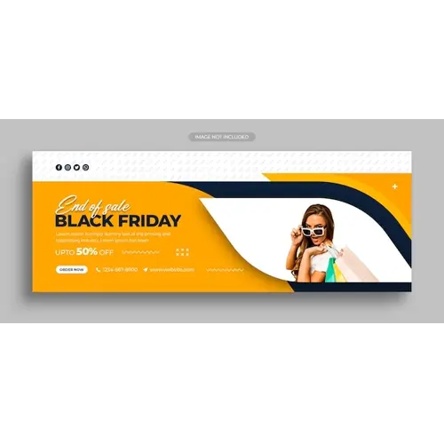 Black Friday sale social media post instagram post web banner or facebook cover template