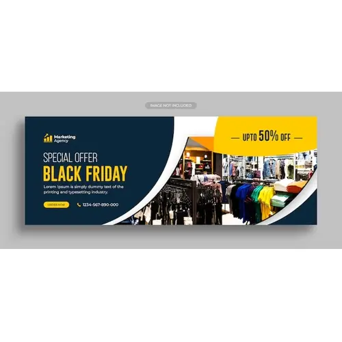 Black Friday sale social media post instagram post web banner or facebook cover template