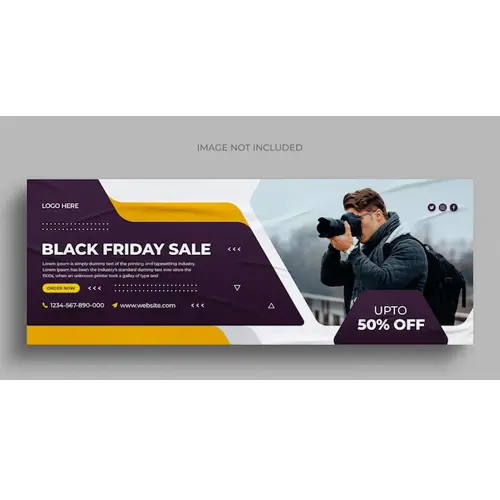 Black Friday sale social media post instagram post web banner or facebook cover template