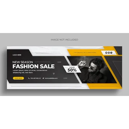 Black friday season sale facebook timeline cover or social media web banner template