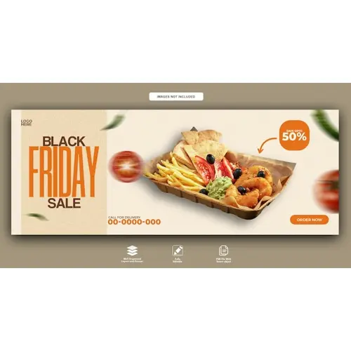Black Friday special offer facebook cover banner template Free PSD