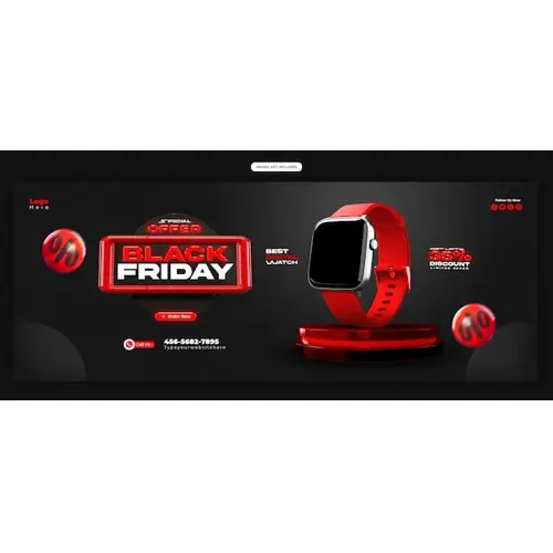 Black Friday Super Sale Facebook cover banner template