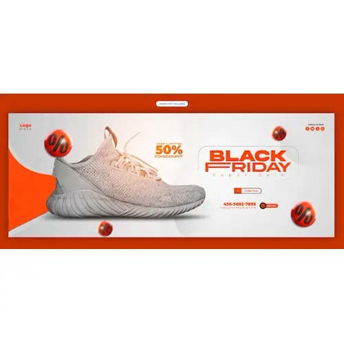 Black Friday Super Sale Facebook cover banner template