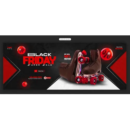 Black Friday Super Sale Facebook cover banner template