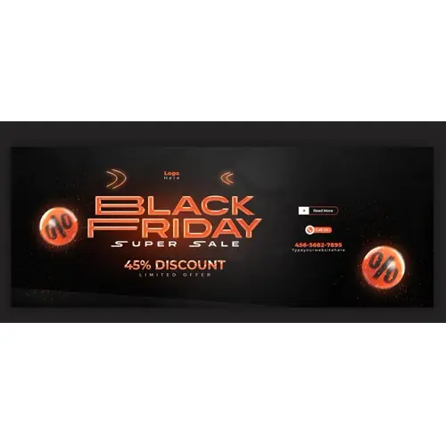 Black Friday Super Sale Facebook cover banner template