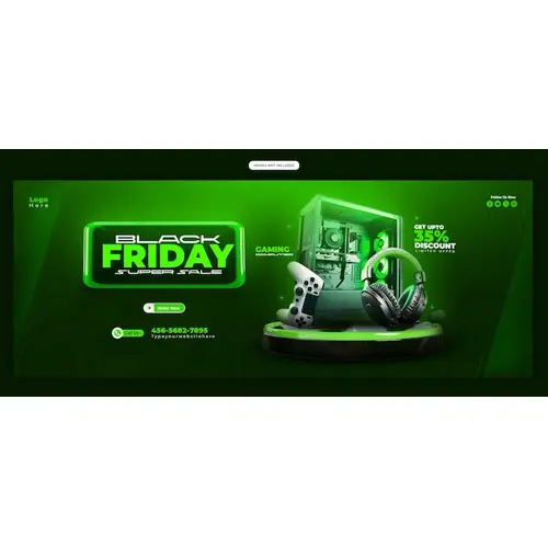 Black Friday Super Sale Facebook cover banner template