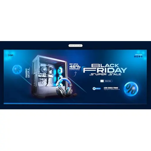 Black Friday Super Sale Facebook cover banner template