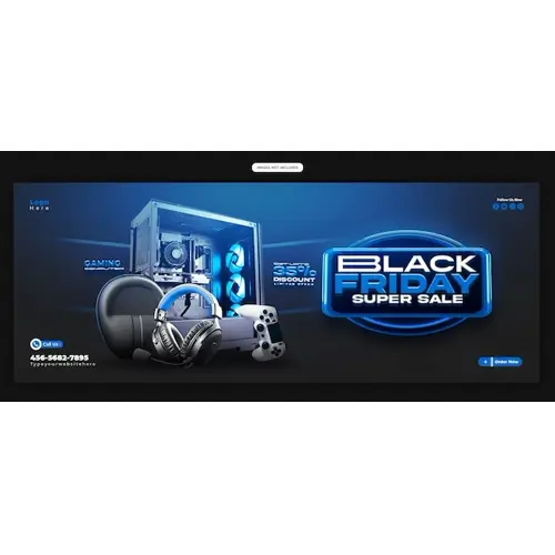 Black Friday Super Sale Facebook cover banner template