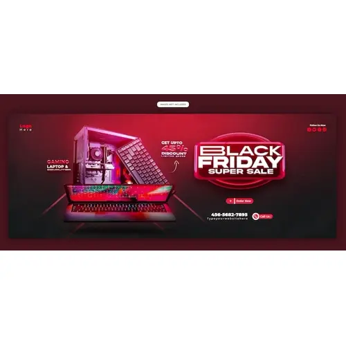 Black Friday Super Sale Facebook cover banner template