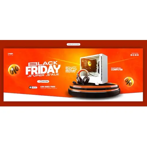Black Friday Super Sale Facebook cover banner template