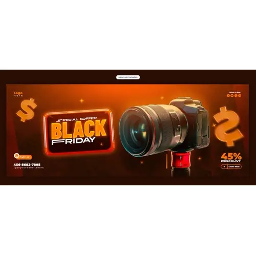 Black Friday Super Sale Facebook cover banner template