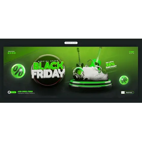 Black Friday Super Sale Facebook cover banner template