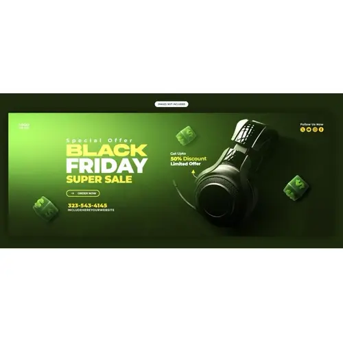 Black Friday Super Sale Facebook cover banner template