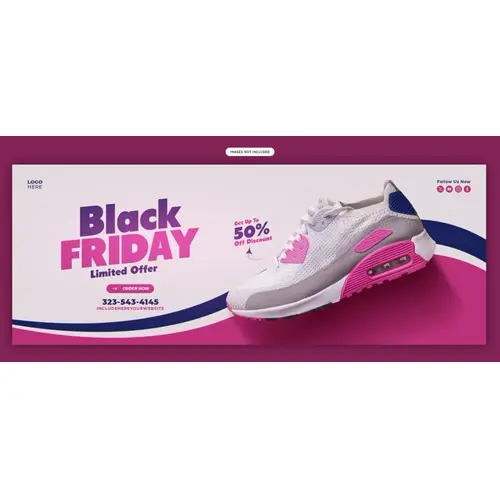 Black Friday Super Sale Facebook cover banner template