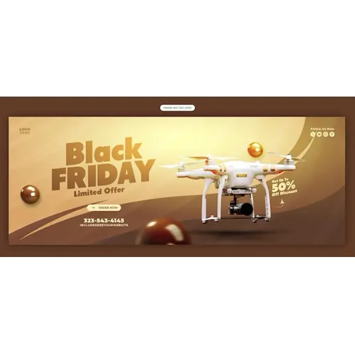 Black Friday Super Sale Facebook cover banner template