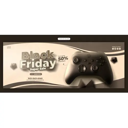 Black Friday Super Sale Facebook cover banner template