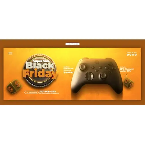 Black Friday Super Sale Facebook cover banner template