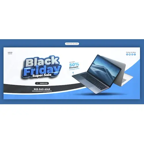 Black Friday Super Sale Facebook cover banner template
