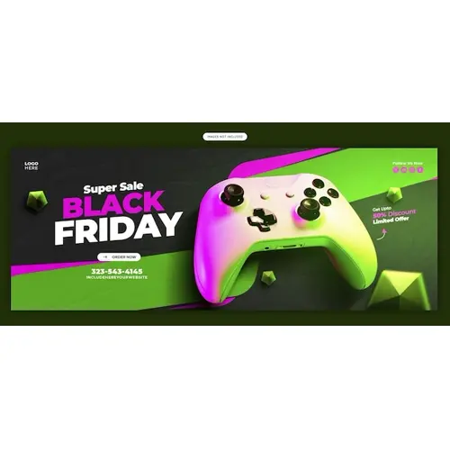 Black Friday Super Sale Facebook cover banner template
