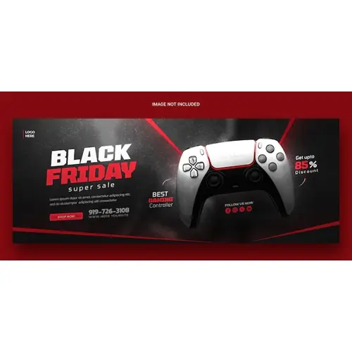 Black Friday Super Sale Facebook cover banner template