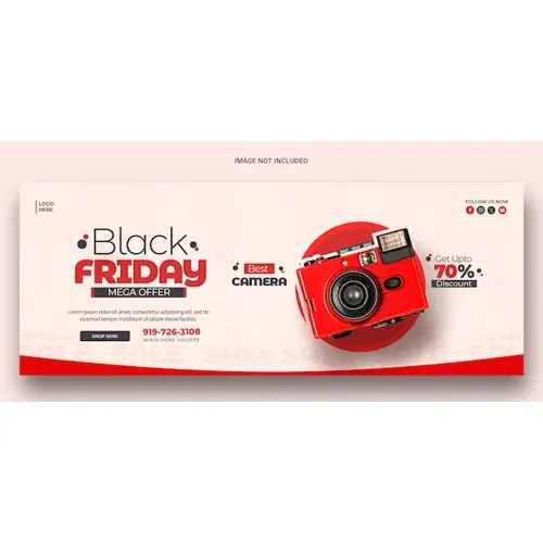 Black Friday Super Sale Facebook cover banner template