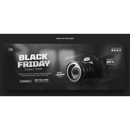 Black Friday Super Sale Facebook cover banner template