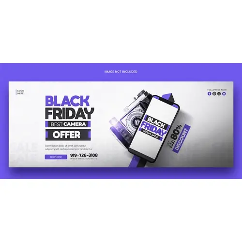 Black Friday Super Sale Facebook cover banner template