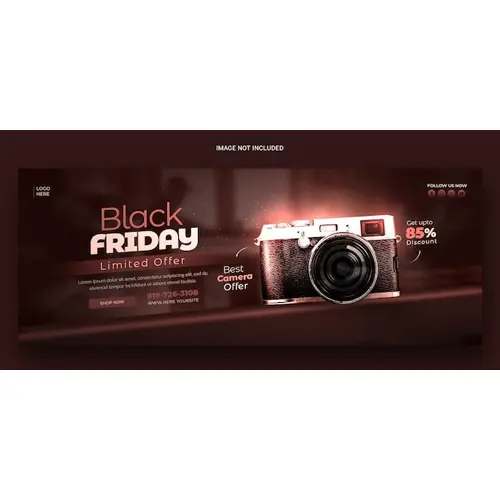 Black Friday Super Sale Facebook cover banner template