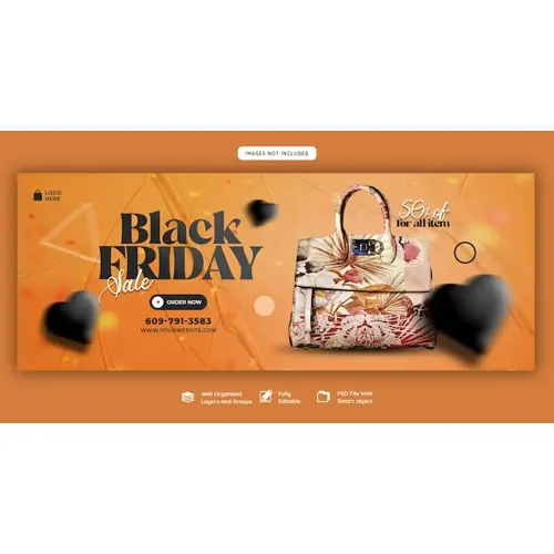 Black Friday super sale facebook cover template