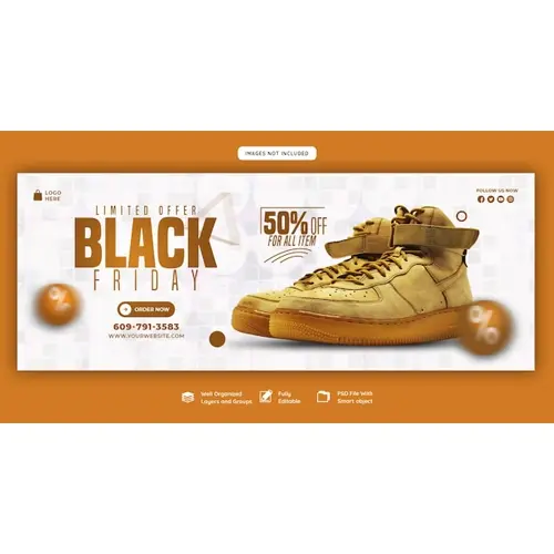 Black Friday super sale facebook cover template
