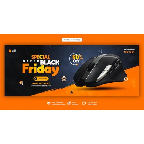 Black Friday super sale facebook cover template