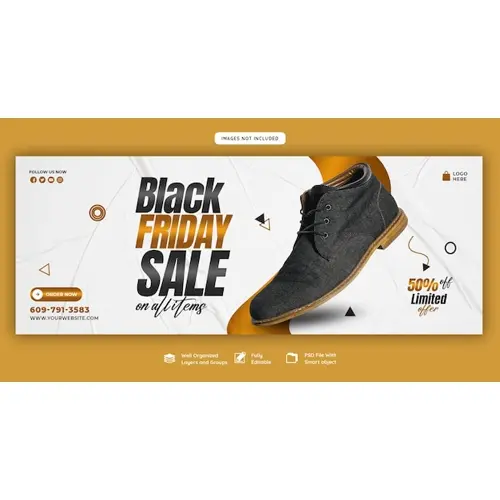 Black Friday super sale facebook cover template