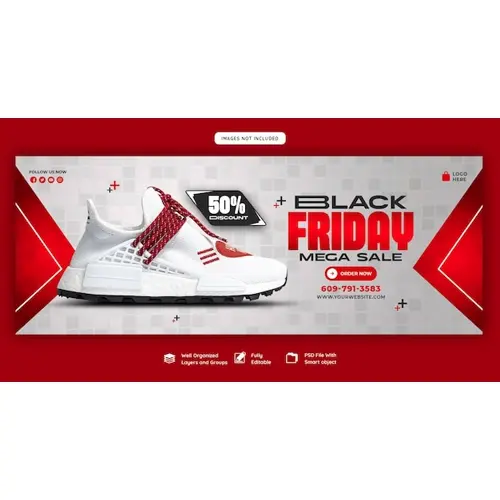 Black Friday super sale facebook cover template