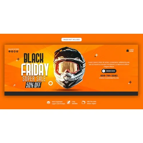 Black Friday super sale facebook cover template