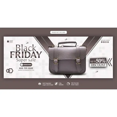 Black Friday super sale facebook cover template