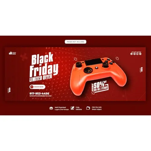 Black Friday super sale facebook cover template