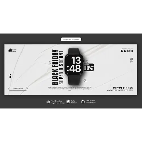 Black Friday super sale facebook cover template