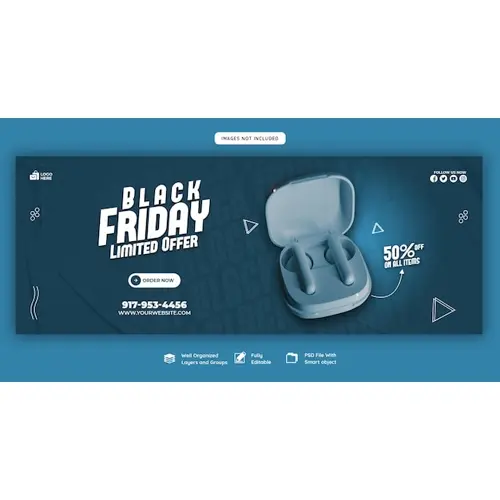 Black Friday super sale facebook cover template