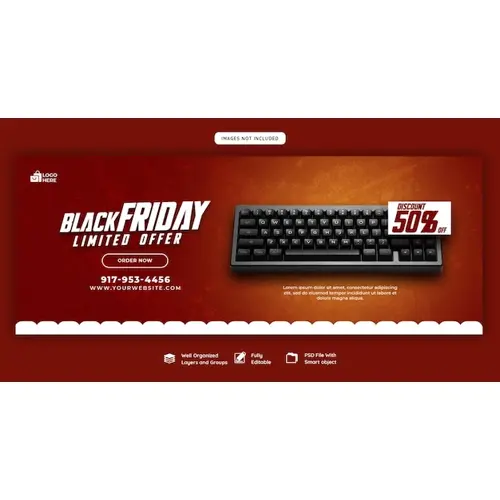 Black Friday super sale facebook cover template