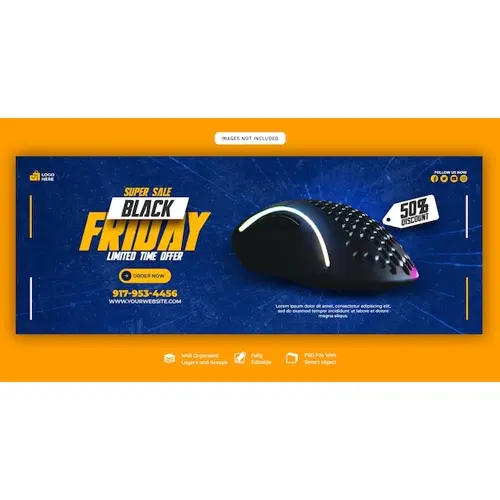 Black Friday super sale facebook cover template