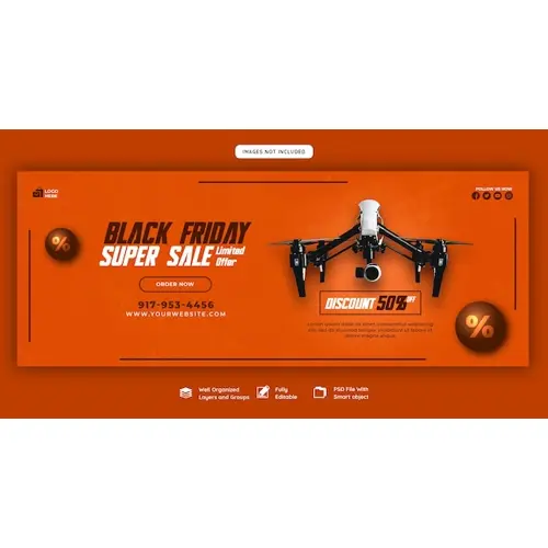 Black Friday super sale facebook cover template
