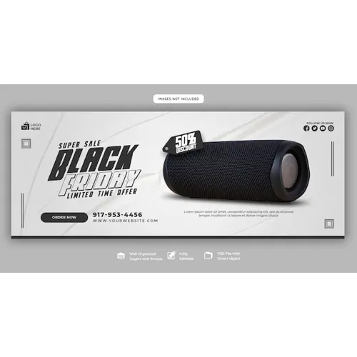 Black Friday super sale facebook cover template