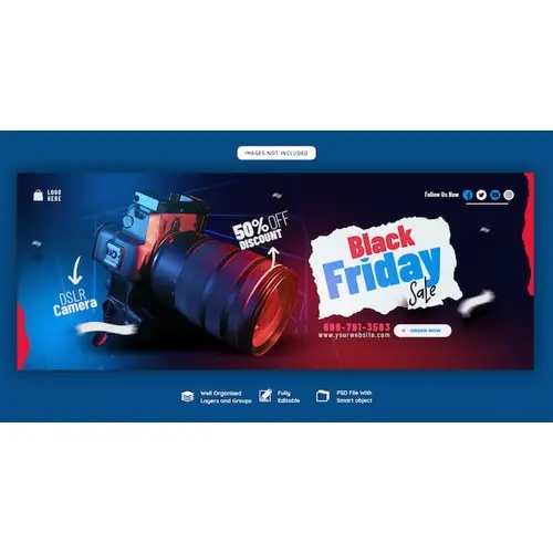 Black Friday super sale facebook cover template