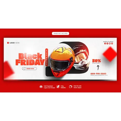 Black Friday super sale facebook cover template