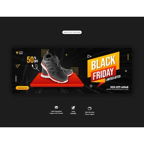 Black Friday super sale facebook cover template
