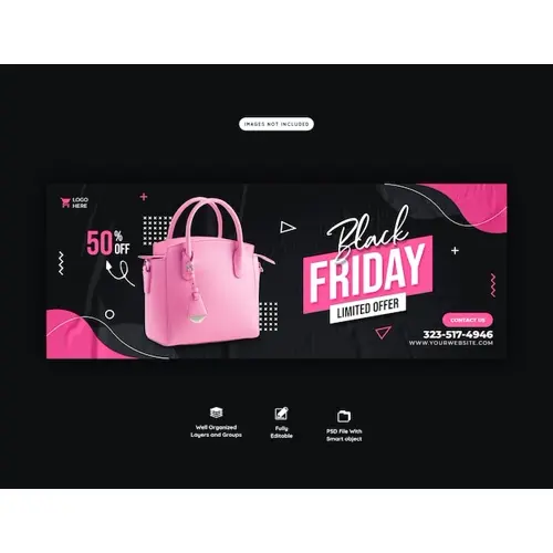 Black Friday super sale facebook cover template