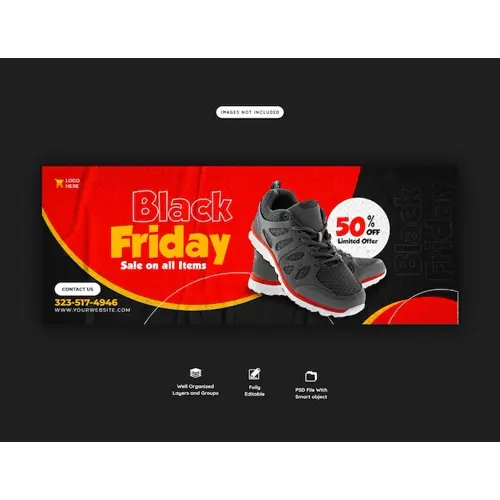 Black Friday super sale facebook cover template