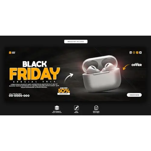 Black Friday super sale free PSD facebook cover template
