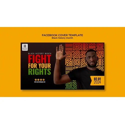 Black history month celebration facebook cover