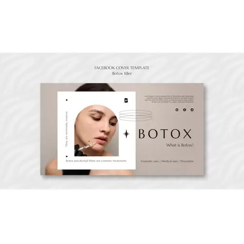 Botox filler facebook cover template
